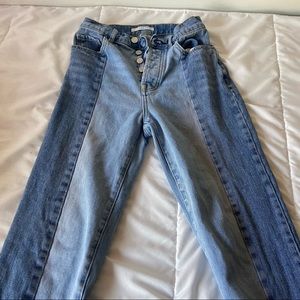 Pacsun 2 toned jeans high rise straight